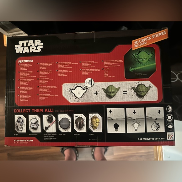 Star Wars Yoda 3D Deco Light. - Picture 2 of 3